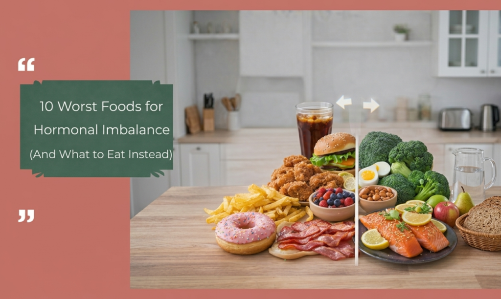 10 Worst Foods for Hormonal Imbalance (And What to Eat Instead) 10 Worst food for Hormonse imbalance